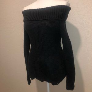 Hollister Off the Shoulder Black Sweater